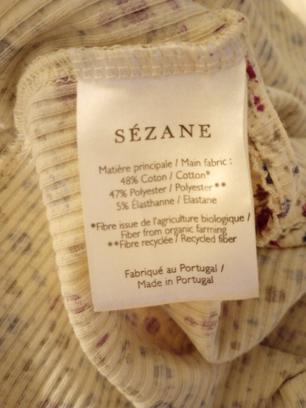 Sezane Reversible Floral T Shirt Top - Picture 13 of 13